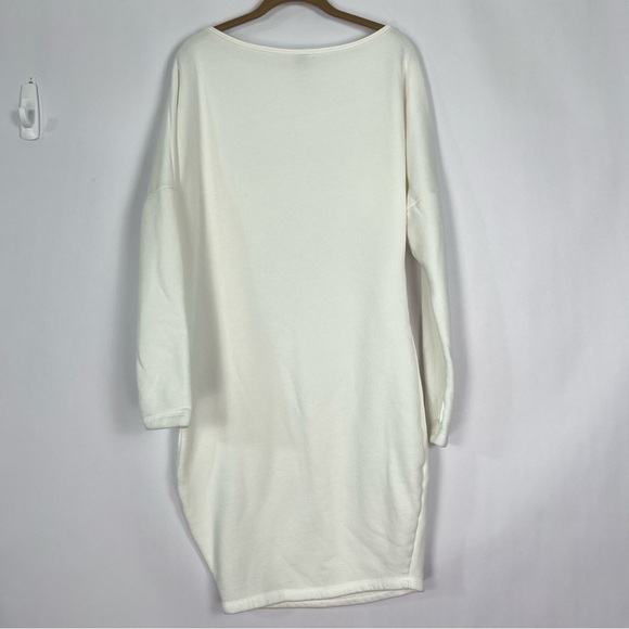 2/$30 Go Couture Ivory Sweat Bodycon Dress sz Medium - Picture 4 of 10